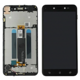 Дисплей (экран) в сборе с тачскрином для Asus ZenFone Live ZB501KL черный с рамкой (с разбора)