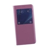 Чехол из эко – кожи с окошком S View Cover для Samsung Galaxy S6 Edge Plus розовый