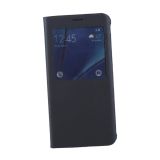 Чехол из эко – кожи с окошком S View Cover для Samsung Galaxy S6 Edge Plus синий