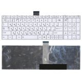 Клавиатура для ноутбука Toshiba Satellite C850 C870 C875 белая, плоский Enter