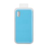 Силиконовый чехол для iPhone Xs "Silicone Case" (небесно-голубой, блистер) 16