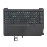 Клавиатура (топ-панель) для ноутбука Lenovo IdeaPad Gaming 3-15IMH05, 3-15ARH05 черная с черным топкейсом