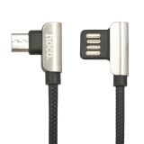 USB кабель HOCO U42 Exquisite Steel Micro Charging Data Cable (L=1,2M) (черный)