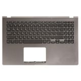 Клавиатура (топ-панель) для ноутбука Asus X509 серая с серым топкейсом (с разбора)