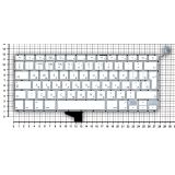 Клавиатура для ноутбука Apple MacBook A1342 13,3" белая, большой Enter