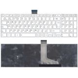 Клавиатура для ноутбука Toshiba Satellite C55 C55-A C55dt белая с белой рамкой