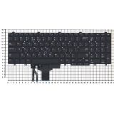 Клавиатура для ноутбука Dell Latitude E5550 E5570 черная без рамки и без подсветки, плоский Enter