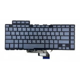 Клавиатура для ноутбука Asus ROG Zephyrus M GU502GV, GU502GU, S GX502GW, GX502GV серая без рамки, с RGB подсветкой