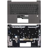 Клавиатура (топ-панель) для ноутбука Lenovo IdeaPad S540-14 черная с серым топкейсом