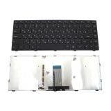 Клавиатура для ноутбука Lenovo IdeaPad G40-30 G40-70 черная с черной рамкой и подсветкой