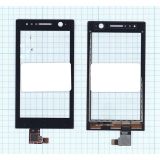 Сенсорное стекло (тачскрин) для Sony Xperia U ST25i черный