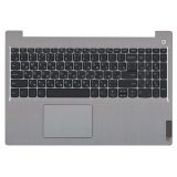 Клавиатура (топ-панель) для ноутбука Lenovo IdeaPad 3-15ARE 3-15IML 3-15IIL черная с серым топкейсом