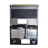 Клавиатура (топ-панель) для ноутбука Asus K42, UL30, U32 черная с серебристым топкейсом
