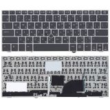 Клавиатура для ноутбука HP Elitebook 2170P черная с серой рамкой