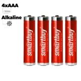 Батарейка алкалиновая Smartbuy LR03 AAA 4шт в пленке