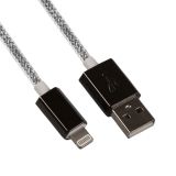USB Дата-кабель UNILINK для Apple 8 pin, серебряный хром