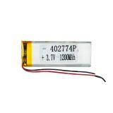 Аккумулятор универсальный 4x27x74 мм 3.8V 1200mAh Li-Pol (2 Pin)