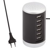 Блок питания (сетевой адаптер) USB Desktop Charger XLD-6 6 Port черный