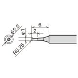 Сменное жало-нагреватель (картридж) RX-81HRT-B d2.9х25мм для паяльников GOOT 24V