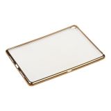 Силиконовый чехол TPU Case для Apple iPad Pro (9,7") прозрачный с золотой рамкой
