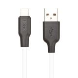 USB кабель HOCO X21 Silicone Lightning Charging Cable (L=1M) (белый/черный)