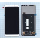 Дисплей (экран) в сборе с тачскрином для Xiaomi Redmi 5 Plus белый (Premium LCD)