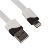 USB Дата-кабель для Apple 8 pin плоский в катушке 1 метр черный