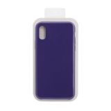 Силиконовый чехол для iPhone Xs "Silicone Case" (фиолетовый, блистер)