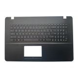 Клавиатура (топ-панель) для ноутбука Asus X751 черная с черным топкейсом Клавиатура (топ-панель) для ноутбука Asus X751 черная с черным топкейсом