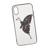 Чехол для iPhone Xs WK-Fancy Diamond Series Case "Бабочка" (белый)