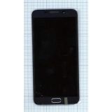 Дисплей (экран) в сборе с тачскрином для Samsung Galaxy S6 Edge+ (Plus) SM-G928F черный с рамкой (Premium LCD)