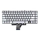 Клавиатура для ноутбука HP Envy 13-BA серебристая с подсветкой