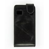 Чехол из эко – кожи для Samsung S7230 раскладной, черный