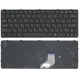 Клавиатура для ноутбука Sony VAIO SVE11 черная с черной рамкой, плоский Enter