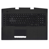 Клавиатура (топ-панель) для ноутбука HP Omen 17-CB черная с черным топкейсом (под разъем 7.4x5.0)
