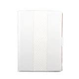 Чехол из эко – кожи RICH BOSS Protection Case для Apple iPad Air раскладной, белый, бежевая полоса