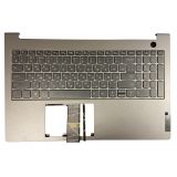 Клавиатура (топ-панель) для ноутбука Lenovo ThinkBook 15 G2 ITL черная с серым топкейсом