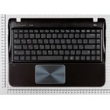 Клавиатура (топ-панель) для ноутбука Samsung SF310 S311 черная с черным топкейсом