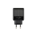 Блок питания (сетевой адаптер) VIXION H2 2xUSB QC 3.0, 2.4A (черный)