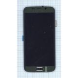 Дисплей (экран) в сборе с тачскрином для Samsung Galaxy S6 Edge SM-G925F зеленый с рамкой