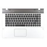 Клавиатура (топ-панель) для ноутбука Samsung P330 черная с серым топкейсом