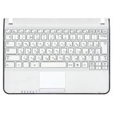 Клавиатура (топ-панель) для ноутбука Samsung N210, N220 белая с белым топкейсом