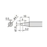 Сменное жало-нагреватель (картридж) RX-80HRT-1.6D d5.4х34.5мм для паяльника GOOT 24V