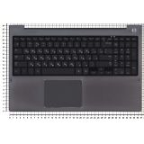 Клавиатура (топ-панель) для ноутбука Samsung NP670Z5E-X01 черная с серым топкейсом