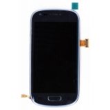 Дисплей (экран) в сборе с тачскрином для Samsung Galaxy S3 mini GT-I8190 синий с рамкой