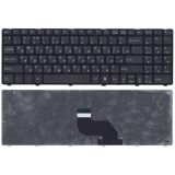 Клавиатура для ноутбука MSI CR640 CX640 DNS 0123257 черная с черной рамкой, плоский Enter