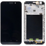 Дисплей (экран) в сборе с тачскрином для Asus ZenFone Max ZC550KL черный с рамкой (с разбора)