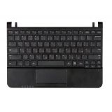 Клавиатура (топ-панель) для ноутбука Samsung NC110 NP-NC110 черная с черным топкейсом