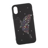 Чехол для iPhone Xs WK-Fancy Diamond Series Case "Бабочка" (черный)