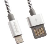 USB кабель WK Alloy WDC-039 для Apple 8 pin серебряный